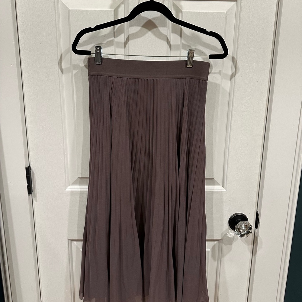 Aritzia Dusty Purple A-Line Midi Skirt